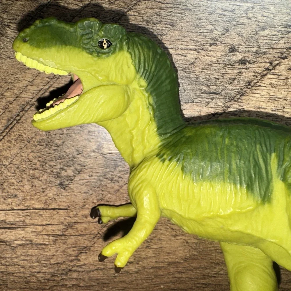 1996 Safari LTD Dinosaur Figure Green Vintage Tyrannosaurus Rex T-Rex 4
